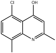 5-氯-2,8-二甲基-4-羟基喹啉 结构式