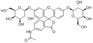 5-Acetamidofluorescein-di-(b-D-galactopyranoside) Structure