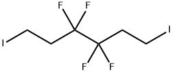 3,3,4,4-テトラフルオロ-1,6-ジヨードヘキサン 化学構造式