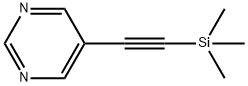 5-((トリメチルシリル)エチニル)ピリミジン 化学構造式