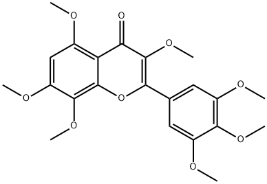 3,3',4',5,5',7,8-ヘプタメトキシフラボン 化学構造式
