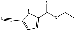 5-氰基-1H-吡咯-2-甲酸乙酯, 21635-99-4, 结构式