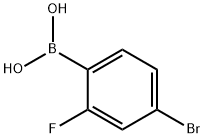 4-溴-2-氟苯硼酸,216393-64-5,结构式