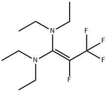 1,1-ビス(ジエチルアミノ)テトラフルオロ-1-プロペン 化学構造式