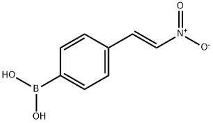 4-(2-ニトロビニル)フェニルボロン酸 化学構造式