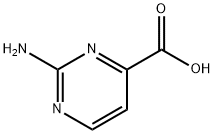 2-アミノピリミジン-4-カルボン酸 化学構造式
