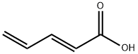 (2E)-2,4-ペンタジエン酸 化学構造式