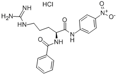 N-ALPHA-BENZOYL-L-ARGININE P-NITROANILIDE HYDROCHLORIDE Struktur