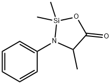 2,2,4-Trimethyl-3-phenyl-1-oxa-3-aza-2-silacyclopentan-5-one Struktur