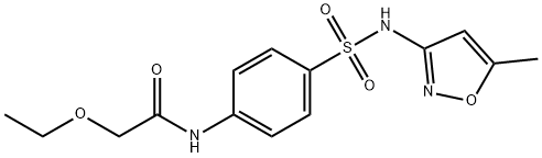 2-エトキシ-4'-[(5-メチル-3-イソオキサゾリル)スルファモイル]アセトアニリド 化学構造式