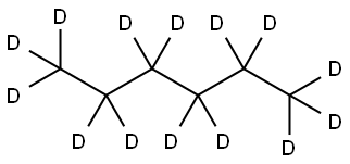 N-ヘキサン-D14(重水素化率99.5%以上) 化学構造式