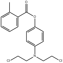 [4-[bis(2-chloroethyl)amino]phenyl] 2-methylbenzoate 结构式