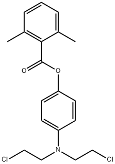 2,6-Dimethylbenzoic acid 4-[bis(2-chloroethyl)amino]phenyl ester 结构式