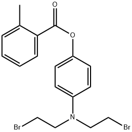 p-(Bis(2-bromoethyl)amino)phenol o-methylbenzoate Structure