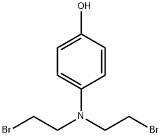 p-(Bis(2-bromoethyl)amino)phenol Structure