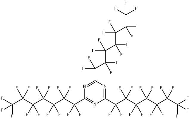 2,4,6-Tris(pentadecafluoroheptyl)-1,3,5-triazine Struktur