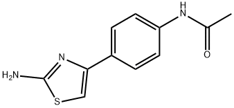 4-(4-乙酰氨基苯基)-2-氨基噻唑,21674-96-4,结构式