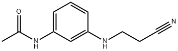 N-[3-[(2-シアノエチル)アミノ]フェニル]アセトアミド 化学構造式