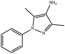 3-メチル-1-フェニル-1H-ピラゾール-4-アミン 化学構造式