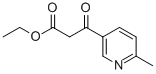 6-メチル-β-オキソ-3-ピリジンプロパン酸エチル 化学構造式