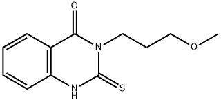 2,3-二氢-3-(3-甲氧基丙基)-2-硫代-4(1H)-喹唑啉酮, 216880-47-6, 结构式