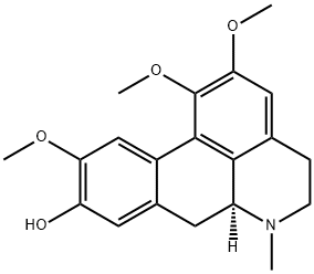 (+)-6-メチル-1,2,10-トリメトキシ-5,6,6aα,7-テトラヒドロ-4H-ジベンゾ[de,g]キノリン-9-オール 化学構造式