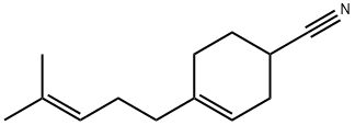 4-(4-methyl-3-pentenyl)cyclohex-3-ene-1-carbonitrile Struktur