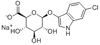 6-CHLORO-3-INDOLYL-BETA-D-GLUCONORIDE SODIUM SALT 化学構造式