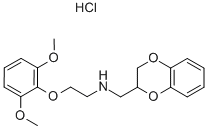 2((2,6-DIMETHOXYPHENOXY-ETHYL)*AMINOMETHYL)-1,4-BENZ Struktur