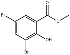 3,5-ジブロモ-2-ヒドロキシ安息香酸メチル 化学構造式