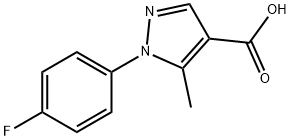 1-(4-フルオロフェニル)-5-メチル-1H-ピラゾール-4-カルボン酸 化学構造式
