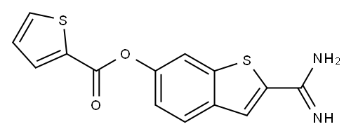 2-(氨基亚氨基甲基)苯并[B]噻吩-6-基-2-噻吩羧酸酯, 217099-43-9, 结构式