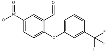3-(2-Formyl-4-nitrophenoxy)benzotrifluoride, 2-Formyl-4-nitro-3'-(trifluoromethyl)diphenyl ether Struktur