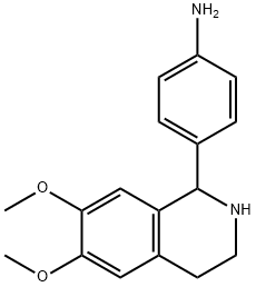 4-(1,2,3,4-テトラヒドロ-6,7-ジメトキシイソキノリン-1-イル)アニリン 化学構造式
