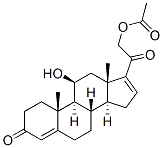 11beta,21-dihydroxypregna-4,16-diene-3,20-dione 21-acetate   Structure