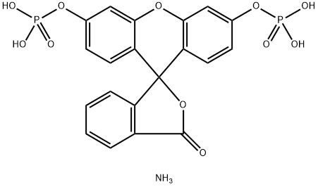 二りん酸フルオレセイン四アンモニウム 化学構造式