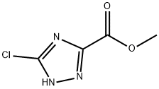 3-クロロ-1H-1,2,4-トリアゾール-5-カルボン酸メチル 化学構造式