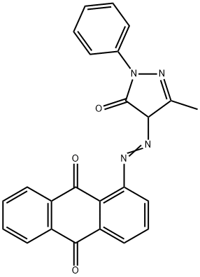 1-[(3-methyl-5-oxo-1-phenyl-2-pyrazolin-4-yl)azo]anthraquinone 结构式