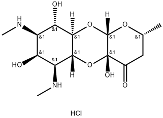 (2R)-2,3,4a,5aβ,6,7,8,9,9aα,10aβ-デカヒドロ-4aβ,7β,9α-トリヒドロキシ-2α-メチル-6β,8β-ビス(メチルアミノ)-4H-ピラノ[2,3-b][1,4]ベンゾジオキシン-4-オン·2塩酸塩