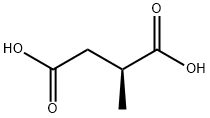 (S)-(-)-メチルこはく酸 化学構造式