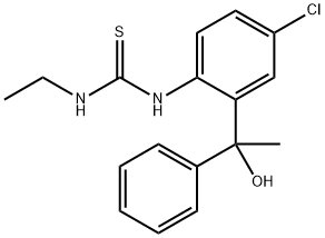 1-[4-Chloro-2-(1’-hydroxy-1’-methylbenzyl)phenyl]-3-ethyl-2-thio-urea Struktur