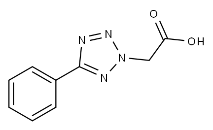 2-(5-苯基-2H-1,2,3,4-四唑-2-基)乙酸 结构式