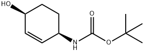 Carbamic acid, [(1R,4S)-4-hydroxy-2-cyclohexen-1-yl]-, 1,1-dimethylethyl ester Struktur