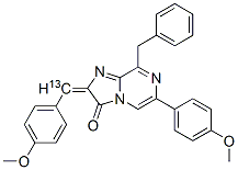 Imidazo[1,2-a]pyrazin-3(2H)-one,  6-(4-methoxyphenyl)-2-[(4-methoxyphenyl)methylene-13C]-8-(phenylmethyl)-  (9CI) Structure