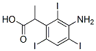 2-(3-Amino-2,4,6-triiodophenyl)propionic acid Struktur