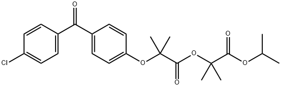 FENOFIBRATE RELATED COMPOUND C (25 MG) (1-METHYLETHYL 2-[[2-[4-(4-CHLOROBENZOYL)PHENOXY]-2-METHYLPROPANOYL]OXY]-2-METHYLPROPANOATE) Structure