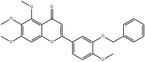 3-苄氧基-4,5,6,7-四甲氧基黄酮, 21764-08-9, 结构式