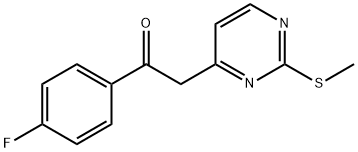 1-(4-氟苯基)-2-(2-(甲硫基)嘧啶-4-基)乙酮 结构式