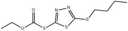 S-[5-(BUTYLTHIO)-1,3,4-THIADIAZOL-2-YL] O-ETHYL THIOCARBONATE 结构式