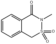 8-methyl-9,9-dioxo-9$l^{6}-thia-8-azabicyclo[4.4.0]deca-1,3,5-trien-7- one 结构式